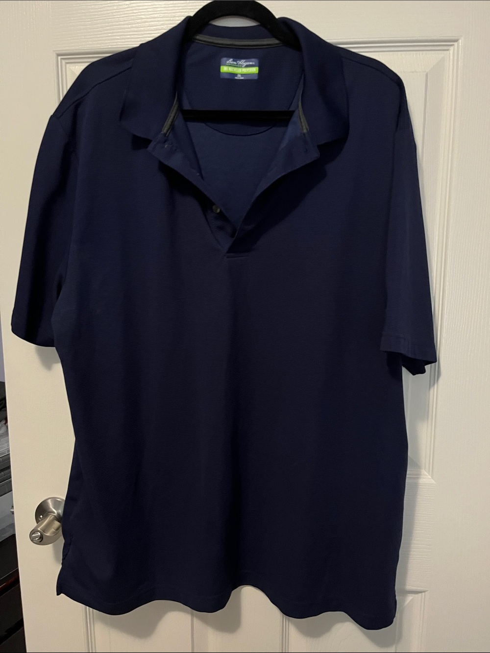 Men's Performance Polo in Navy Blue Recycled Polyester Shirt Business Casual